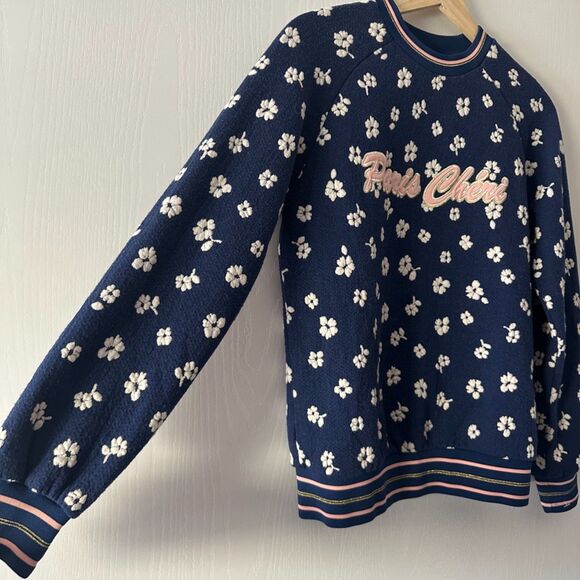 & Other Stories Paris Atelier Womens Floral Embroidered Sweater‎ Size 4 Small - Picture 3 of 8